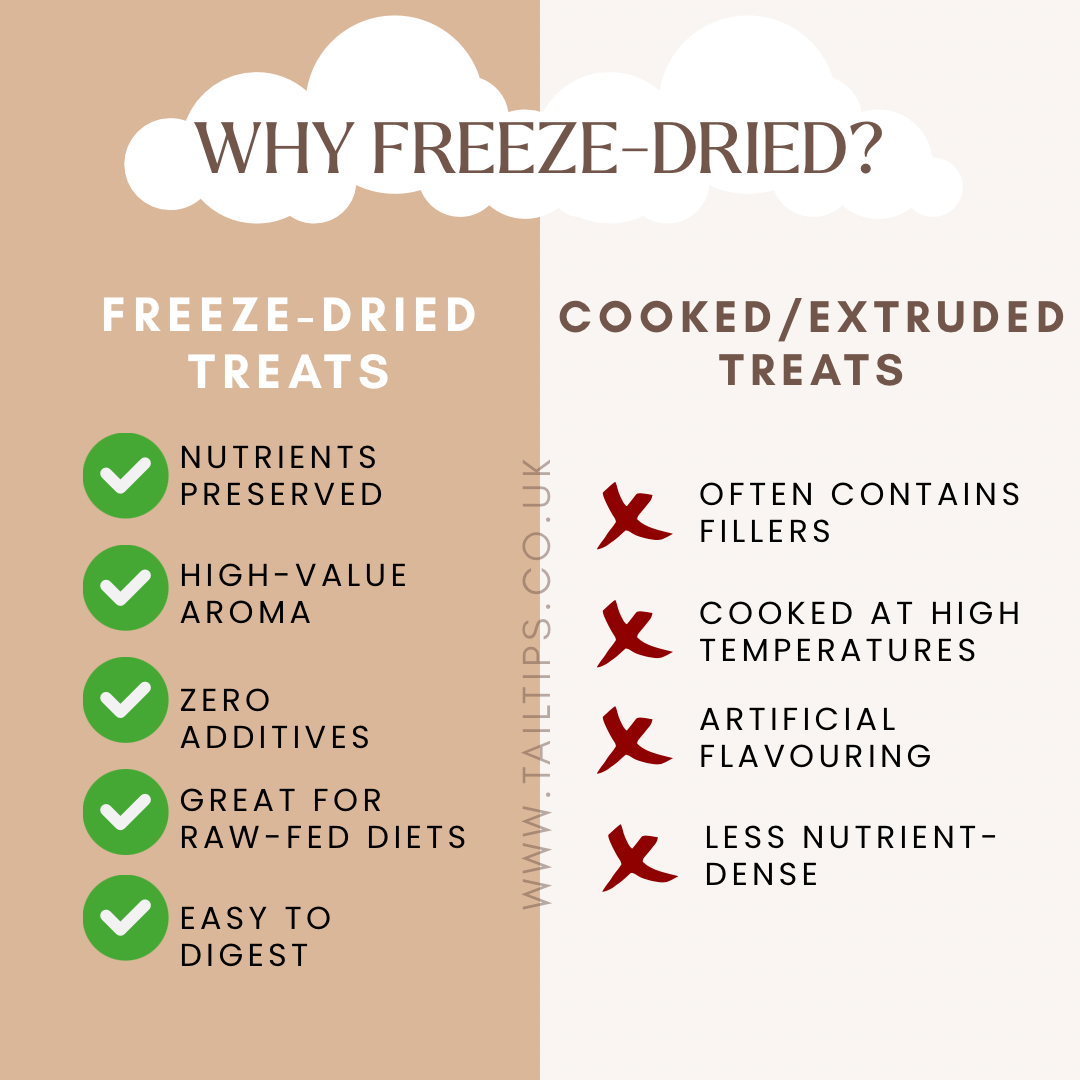 Taster Pack - 5 Freeze-Dried Pet Treats | Try All Flavours | Tail Tips UK